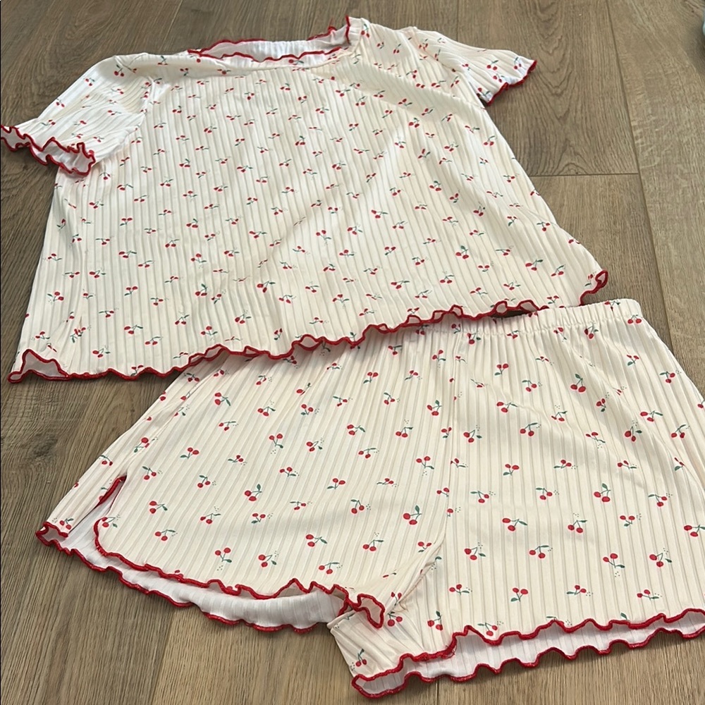 Cherry Print Lounge Set